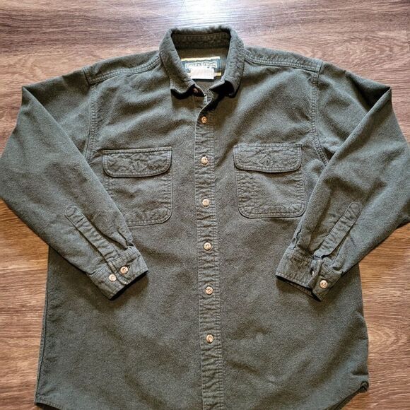 Field and Stream Heavy Weight Flannel Long Sleeve Button Up Shirt Mens XL - Picture 2 of 5